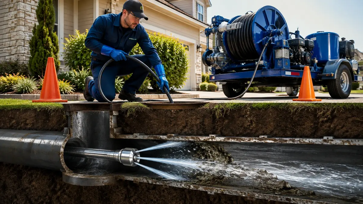 Main Sewer Line Hydro Jet Cleaning in Ramona