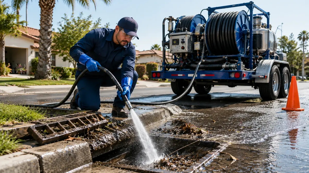 Storm Drain Hydro Jet Cleaning in Ramona